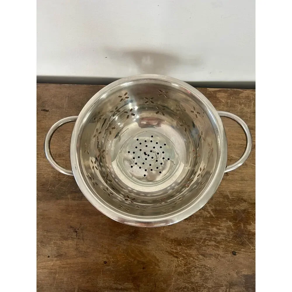 Vintage Stainless Steel Collander | Strainer | Kitchen Accessories